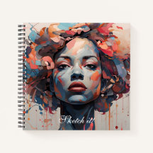 Muse in Lines: Artistiek Vrouw Schetsboek