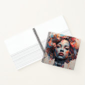 Muse in Lines: Artistiek Vrouw Schetsboek Notitieboek (Binnen)