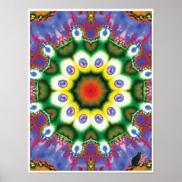 Muse Kinetic Collage Kaleidoscope Poster