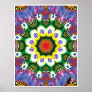 Muse Kinetic Collage Kaleidoscope Poster