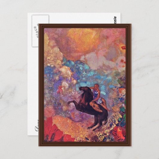 Muse on Pegasus by Redon Odilon (beste kwaliteit) Briefkaart (Voorkant / Achterkant)