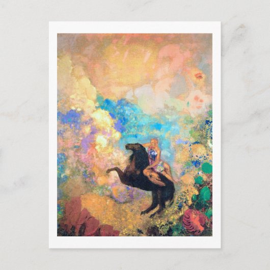 Muse on Pegasus, Redon Briefkaart (Voorkant)