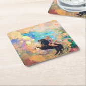 Muse on Pegasus, Redon Kartonnen Onderzetters (Schuin)