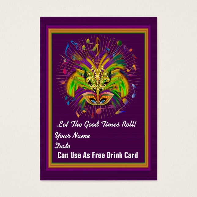 Muse Queen Mardi Gras Gooi Kaart Zie notities (Voorkant)