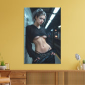 Muse van het middernachtelijk platform canvas afdruk (Insitu (Woonkamer))