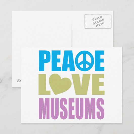 Musea voor vredesliefde briefkaart (Voorkant / Achterkant)