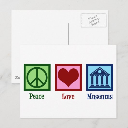 Musea voor vredesliefde briefkaart (Voorkant / Achterkant)