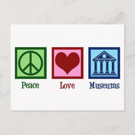 Musea voor vredesliefde briefkaart (Voorkant)