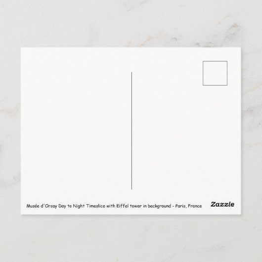 Musee d'Orsay Day to Night Timeslice - Parijs Briefkaart (Achterkant)