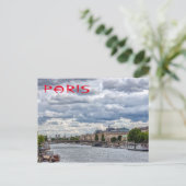 Musée d'Orsay en Seine River - Parijs, Frankrijk Briefkaart (Staand voorkant)