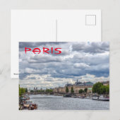 Musée d'Orsay en Seine River - Parijs, Frankrijk Briefkaart (Voorkant / Achterkant)