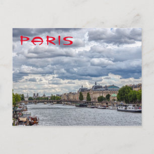 Musée d'Orsay en Seine River - Parijs, Frankrijk Briefkaart