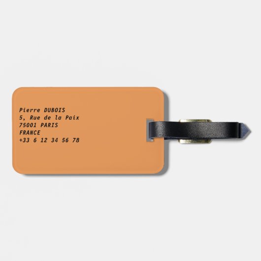 Musée d'Orsay in Parijs 's nachts Bagagelabel (Achterkant horizontaal)