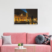 Musée d'Orsay in Parijs 's nachts Canvas Afdruk (Insitu (Woonkamer))