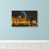 Musée d'Orsay in Parijs 's nachts Canvas Afdruk (Insitu (Houten vloer))