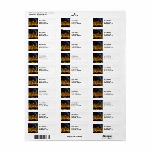 Musée d'Orsay in Parijs 's nachts Etiket (Full Sheet)