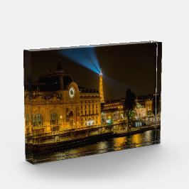 Musée d'Orsay in Parijs 's nachts Fotoblokken