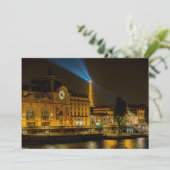 Musée d'Orsay in Parijs 's nachts Kaart (Staand voorkant)
