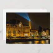 Musée d'Orsay in Parijs 's nachts Kaart (Voorkant / Achterkant)