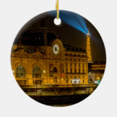 Musée d'Orsay in Parijs 's nachts Keramisch Ornament (Achterkant)