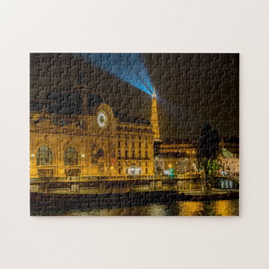 Musée d'Orsay in Parijs 's nachts Legpuzzel (Horizontaal)