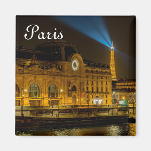 Musée d'Orsay in Parijs 's nachts Magneet