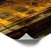 Musée d'Orsay in Parijs 's nachts Poster (Hoek)