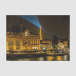 Musée d'Orsay in Parijs 's nachts Tissuepapier