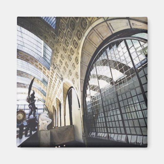 "Musee d'Orsay" Waterverf van het Parijse museum Magneet (Voorkant)