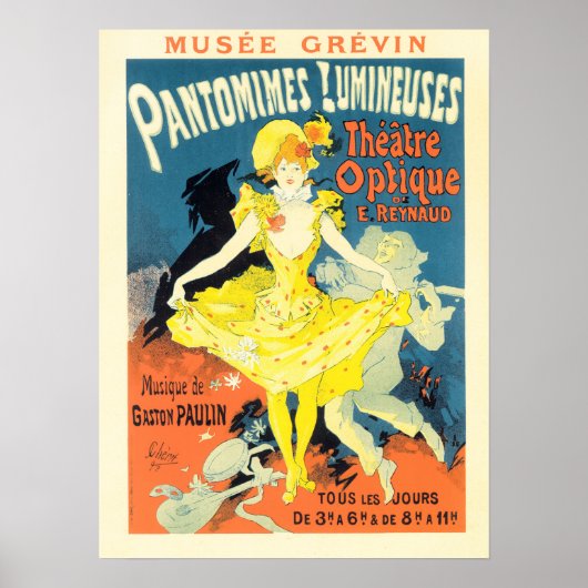 MUSEE GREVIN PARIS Jules Cheret Old French Theater Poster (Voorkant)