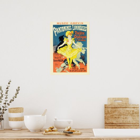 MUSEE GREVIN PARIS Jules Cheret Old French Theater Poster (Keuken)