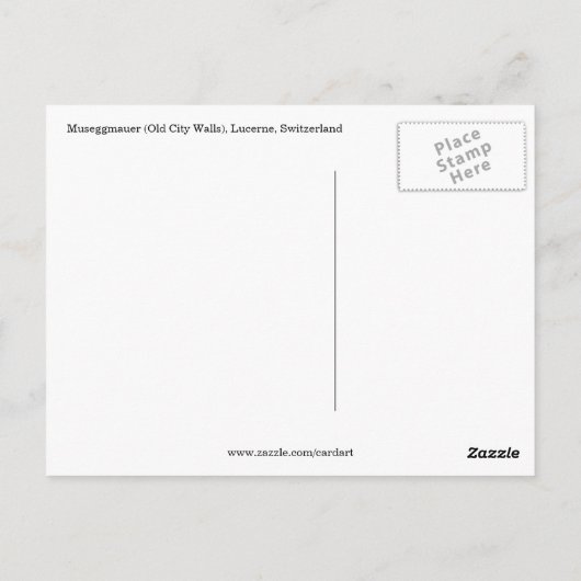 museggmauer briefkaart (Achterkant)