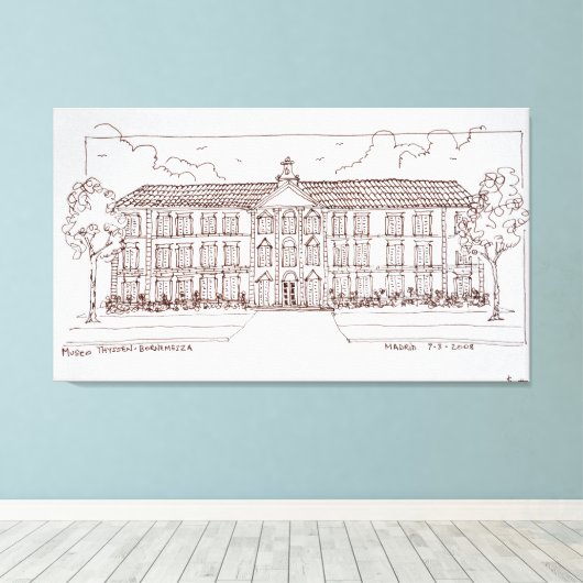 Museo Thyssen-Bornemisza | Madrid, Spanje Canvas Afdruk (Insitu (Houten vloer))