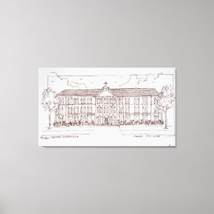 Museo Thyssen-Bornemisza   Madrid, Spanje Canvas Afdruk