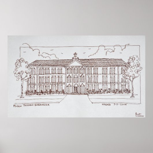 Museo Thyssen-Bornemisza | Madrid, Spanje Poster (Voorkant)