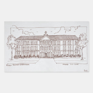 Museo Thyssen-Bornemisza   Madrid, Spanje Rechthoekige Sticker