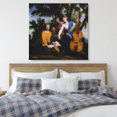 Muses Melpomene, Erato en Polymnia, 1652-55 Canvas Afdruk (Insitu (Slaapkamer))