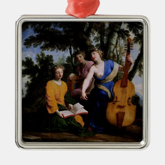 Muses Melpomene, Erato en Polymnia, 1652-55 Metalen Ornament (Voorkant)