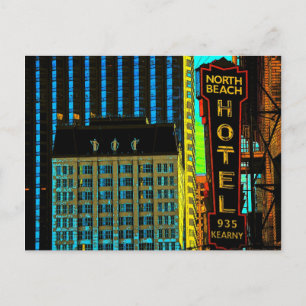 Muses voor North Beach Hotel Briefkaart