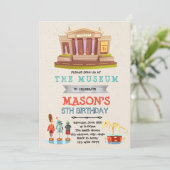 Museum Birthday Uitnodiging (Staand voorkant)