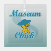 Museum Chick #3 Glas Ornament (Voorkant)