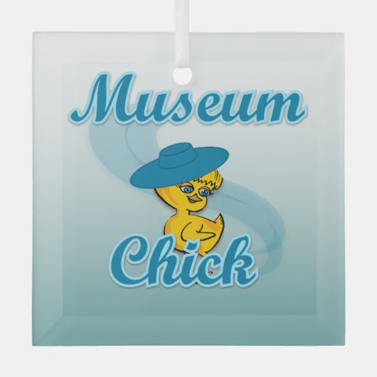 Museum Chick #3 Glas Ornament (Voorkant)