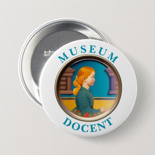 Museum Docent Button (Voorkant /achterkant)
