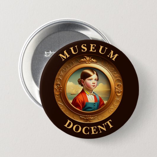 Museum Docent Button (Voorkant /achterkant)