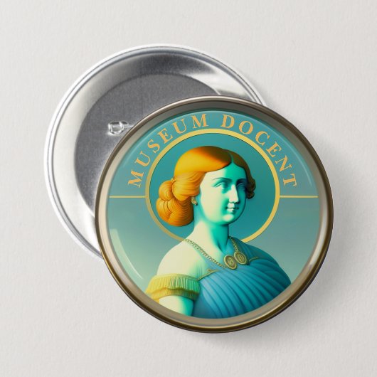 Museum Docent Button (Voorkant /achterkant)
