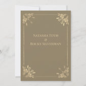 Museum Gold Affair Wedding & Party Kaart (Achterkant)