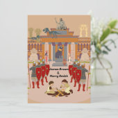 Museum History Dinosaur Love Kinder Wedding Kaart (Staand voorkant)