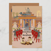 Museum History Dinosaur Love Kinder Wedding Kaart (Voorkant / Achterkant)