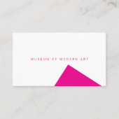 Museum Minimal Angle Front and Solid Back Business Visitekaartje (Voorkant)