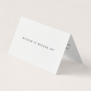 Museum Minimal Center voor en achter twee bedrijve Visitekaartje
